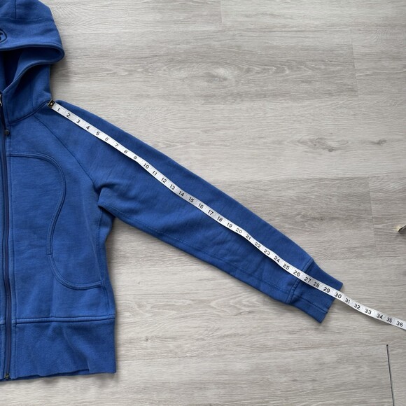 Vintage Lululemon Scuba Hoodie OG RARE No thumbholes Blue Size 8 EUC - Picture 9 of 12